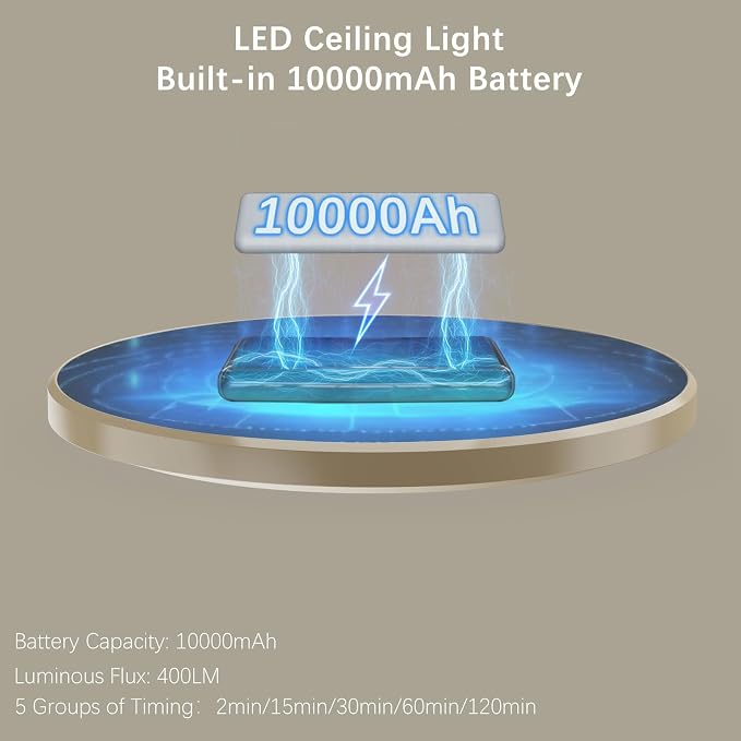 Battery Operated LED Celling Lights Fixture - Image 3