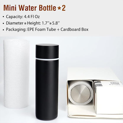 Cute Small Water Bottle, 4.4 Fl. Oz, Mini Slim Flask - Image 9