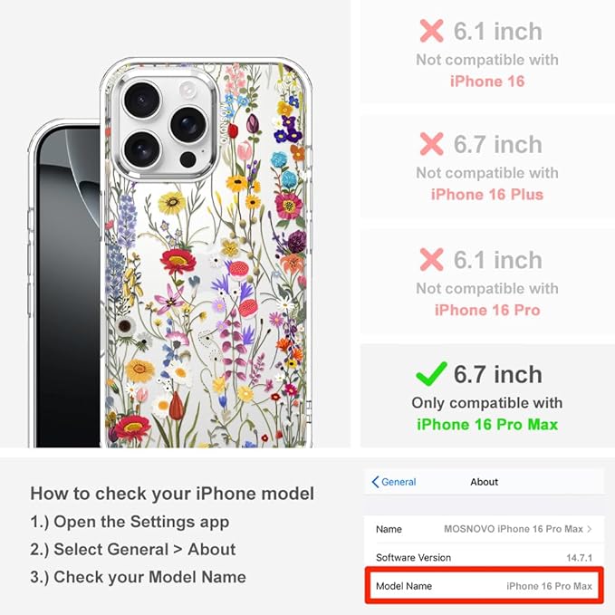 MOSNOVO Case for iPhone 16 Pro Max - Image 2