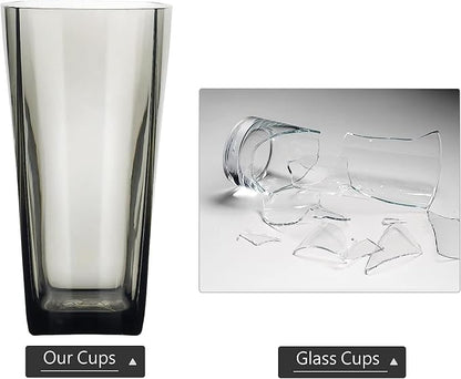 ALIMOTA 20-Ounce Reusable Drinking Glasses, Shatterproof Acrylic Glasses - Image 4