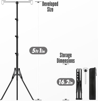 Telescopic Height Adjustable Camping Lantern Tripod Stand - Image 2