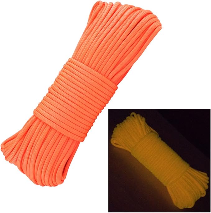 Glow in The Dark Zesty 550lb Paracord – 21 Strand Luminous Parachute Cord by WestCoastParacord