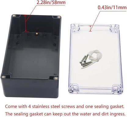 Project Box IP65 Waterproof Junction Box ABS Plastic Black Electrical Boxes DIY - Image 4
