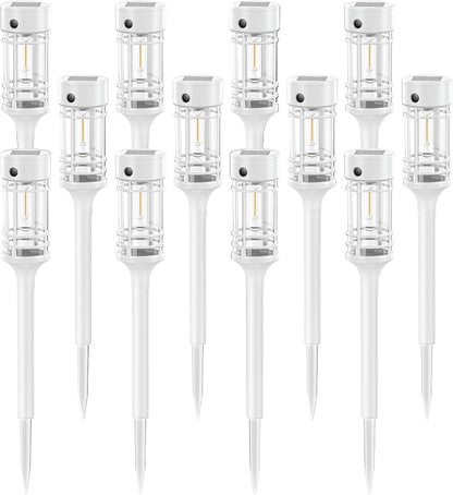 LETMY 12 Pack Solar Pathway Lights Outdoor, Bright Solar Lights Outdoor - Image 2