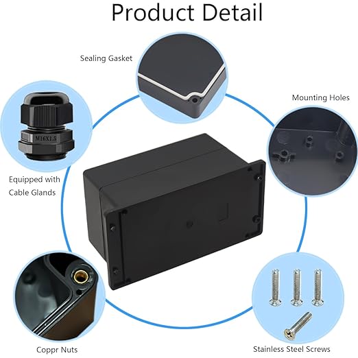 Junction Box IP65 Waterproof ABS Plastic Electrical Project Case Power Junction - Image 5