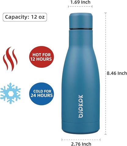 BJPKPK 12oz Water Bottles Stainless Steel Double Wall Vacuum Insulated Small - Image 2
