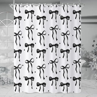 Black Bow Shower Curtain - Image 3