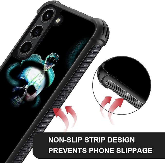 for Samsung Galaxy S23 Plus Case, Skeleton Winding Snake Pattern Graphic Design - Image 3