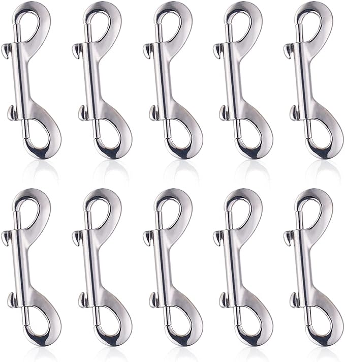 Swivel Snap Hooks, Lucky Goddness 10pcs Metal Heavy Duty Square Eye Clasp by LuckyGoddness