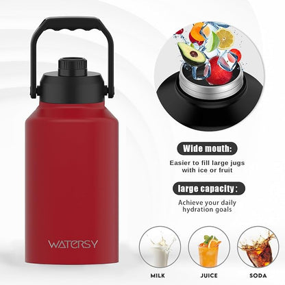 WATERSY 2/3 Gallon Water Bottle Insulated, BPA Free&Leak Proof, 87oz Stainless - Image 5