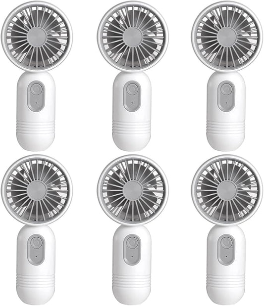 Mini Portable Fan 6 Pack, Cute Handheld Battery Operated Lightweight Small by JODNO
