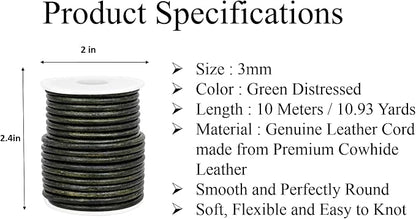 GENIQUE Real/Genuine Round Leather String Cord - Image 3