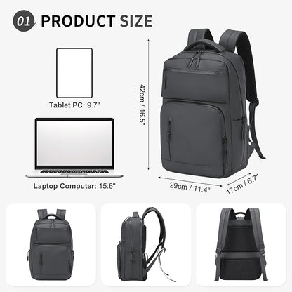 Waterproof Laptop Backpack for Men & Women, Flight Approved Anti-Theft Daypack - Image 3