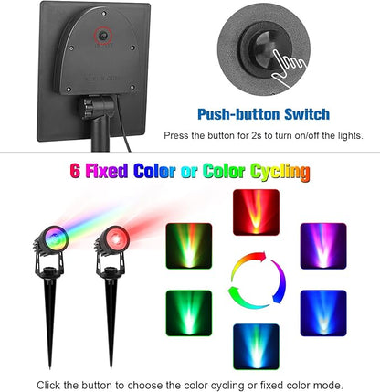 APONUO Metal Solar Spot Lights Outdoor - Image 2