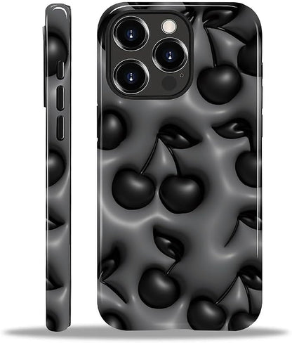 for iPhone 11 Pro Max Case, HL2 Cute Cool Cherry Black Hybrid 2 Layer Hard by Unknown