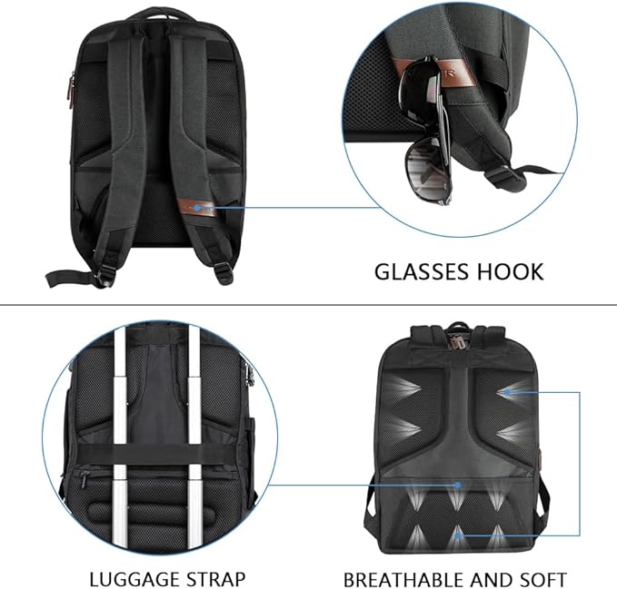 KROSER Laptop Backpack Large Computer Backpack Fits up to 17.3 Inch Laptop - Image 6