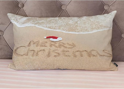 EKOBLA Merry Christmas Decorative Pillow Cushion Covers Xmas Quote Written On - Image 5