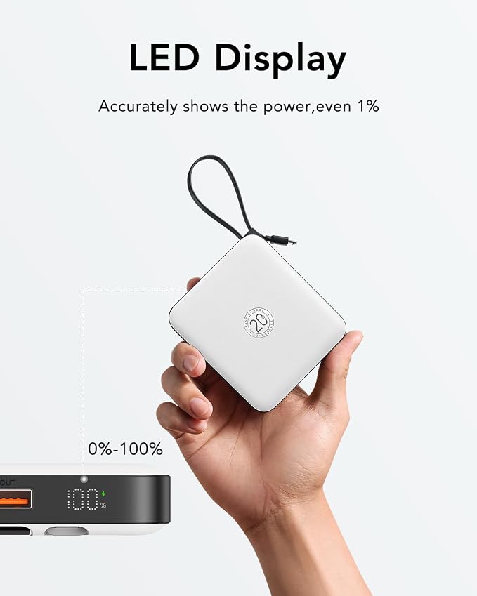 VRURC Battery Pack Charger Portable 10000mAh, 22.5W Power Bank Fast Charging - Image 8