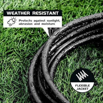 Indoor Outdoor Extension Cord Weatherproof, UL Certified, 10 Gauge 8FT Black 3 - Image 3