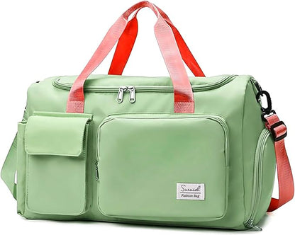 Suruid Travel Duffel Bag with Shoes Compartment Sports Gym Bag with Dry Wet by SURUID