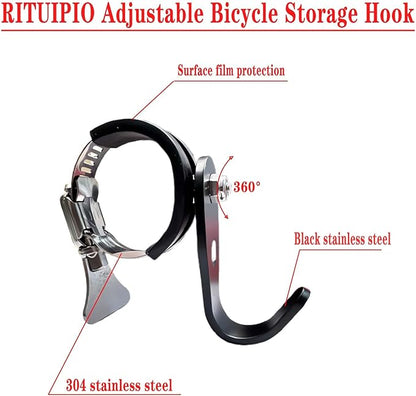 Adjustable Handlebar Hook Mount, Universal Pole Storage Hook - Image 2
