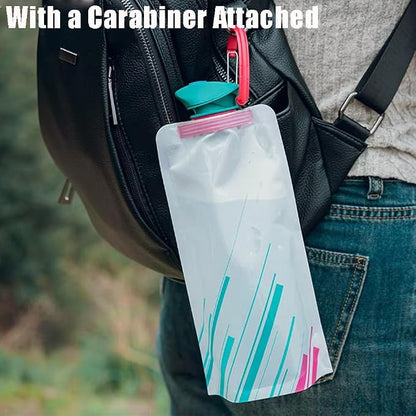 OULIGET Collapsible Water Bottles, Compact Bottle Folds Flat - Image 2