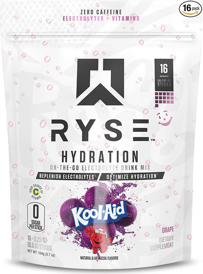 RYSE Hydration Electrolyte Powder Drink Mix Packets by RYSE