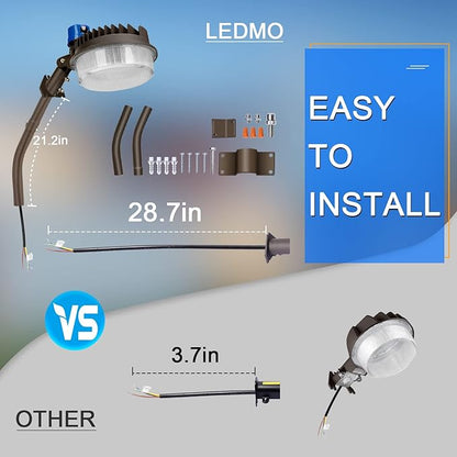 ledmo 120W LED Barn Light Dusk to Dawn Adjustable Angle - Image 2