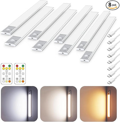 12" Ultra-Thin Under Cabinet Lighting Wireless, Aluminum Alloy Under Counter by Skairipa