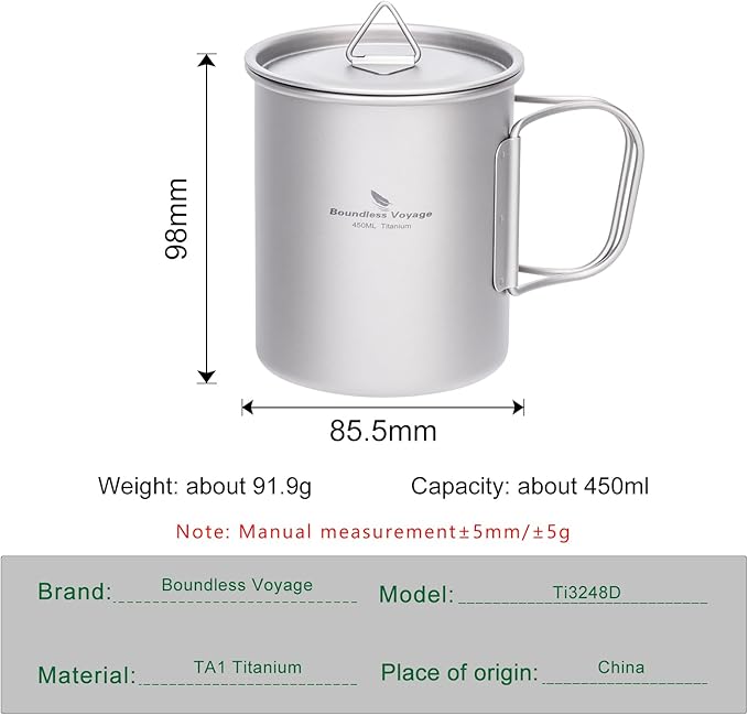 Boundless Voyage Titanium Camping Mug - Image 3