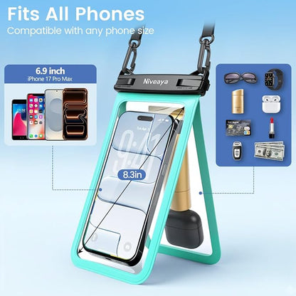Niveaya Double Space Waterproof Phone Pouch, IPX8 Phone Case - Image 4