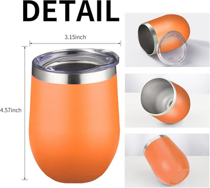 12oz/4 Pack Wine Tumbler Glasses - Image 2