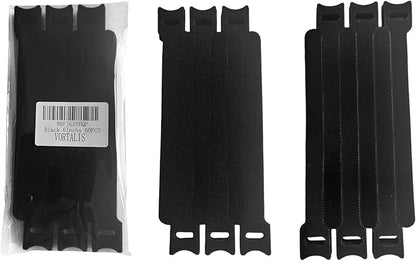 6 Inches Black Reusable Cable Ties, Cable Organizer, Cord Wrap and Hook Loop - Image 3