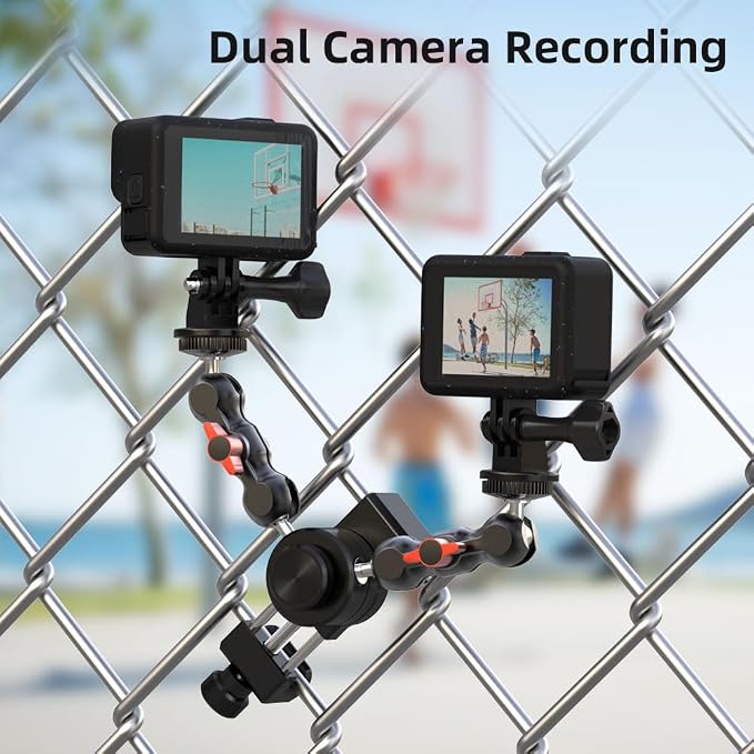 SUREWO Aluminum Fence Mount for Go pro, DJI Osmo Action 4/3/2, Mevo Start for - Image 4