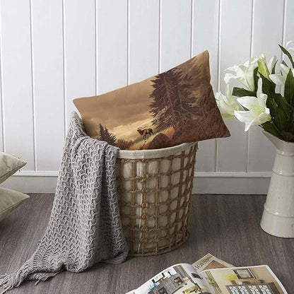 TKS MITLAN Brown Deer Pillow Cover 12x20 inch Elk in The Rocky Mountains Rocks - Image 6