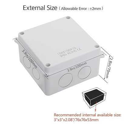 LeMotech Junction Box, Electrical Box IP65 Water Resistant Dustproof ABS - Image 2