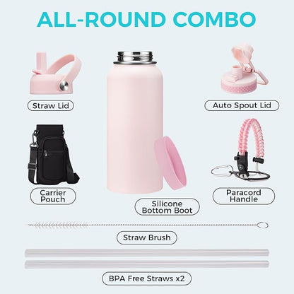 32/40/64 OZ Water Bottle with Straw - Image 2