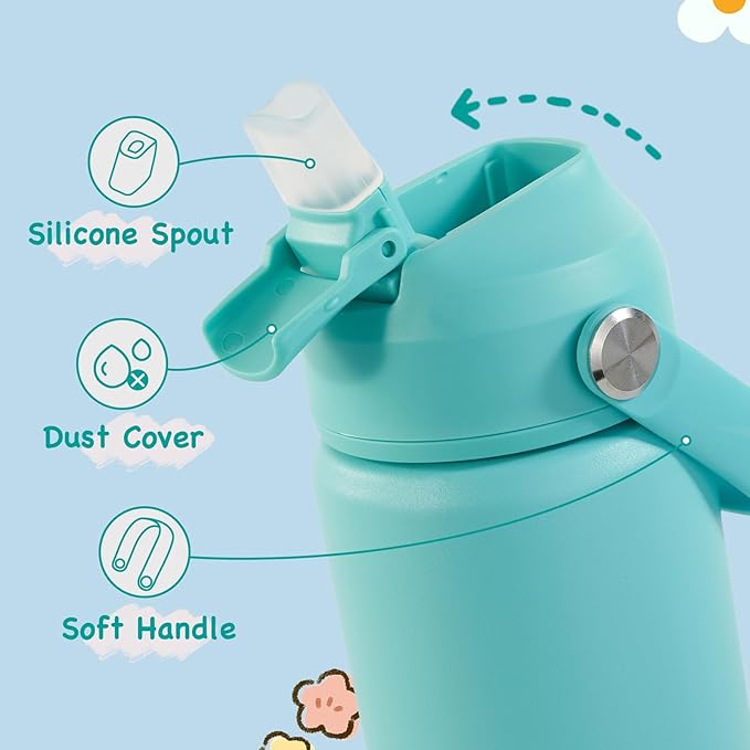 Kerilyn 12oz Kids Water Bottle, Stainless Steel Insulated Water Bottle - Image 3