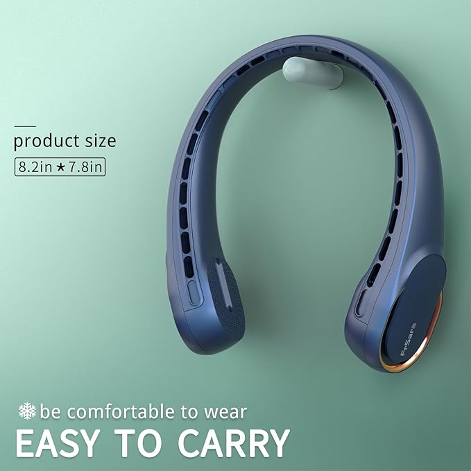 FrSara Neck Fan, Portable Personal Fan Strong Wind, Air Volume, 360° Cooling - Image 6