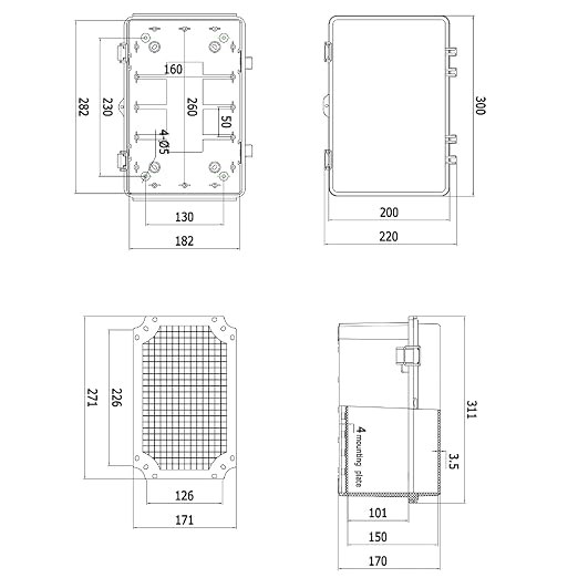 Outdoor Waterproof Electrical Box Junction Box Weatherproof IP67 ABS Plastic - Image 2