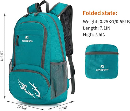FENGDONG 35L Lightweight Foldable Waterproof Packable Travel Small Hiking - Image 2