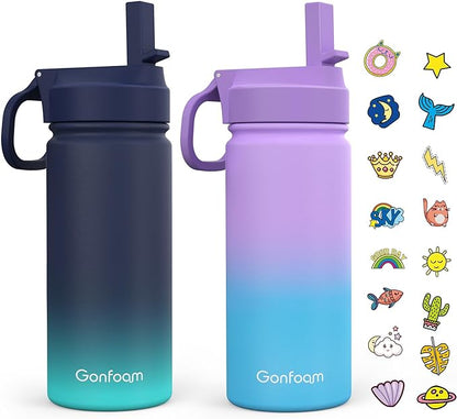 Kids Water Bottle, Stainless Steel Vacuum Insulated cup, Kids Water Bottle by Gonfoam