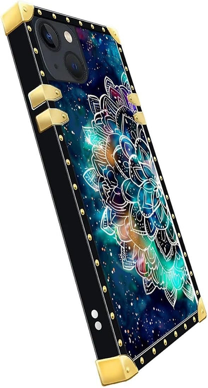 Compatible with iPhone 14 Case, Starry Sky Colourful Mandala Luxury Golden - Image 4