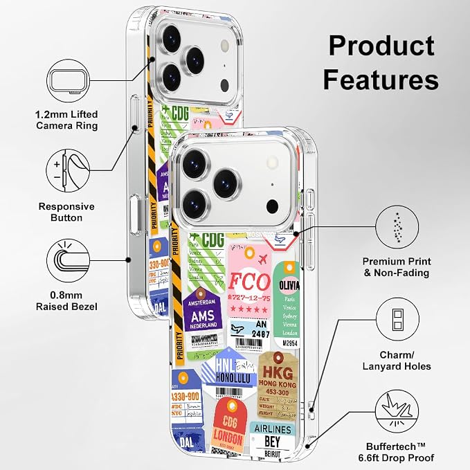 MOSNOVO for iPhone 17 Pro Case | Military Grade 6.6ft Drop Tested | Camera - Image 7