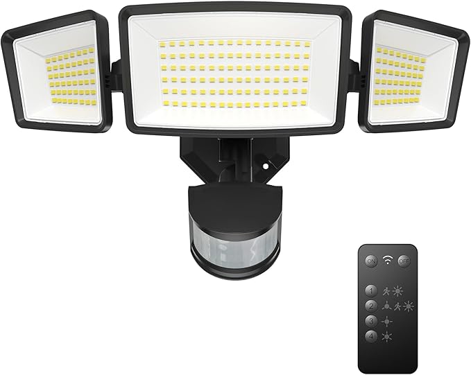 TECKNET Flood Motion Sensor Outdoor Lights, 4200LM 150LEDS Lights Outdoor by Tecknet