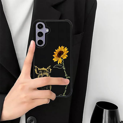 for Samsung Galaxy S24 S25 Case, Pig Sunflower Yellow Sunshine Pattern Graphic - Image 7
