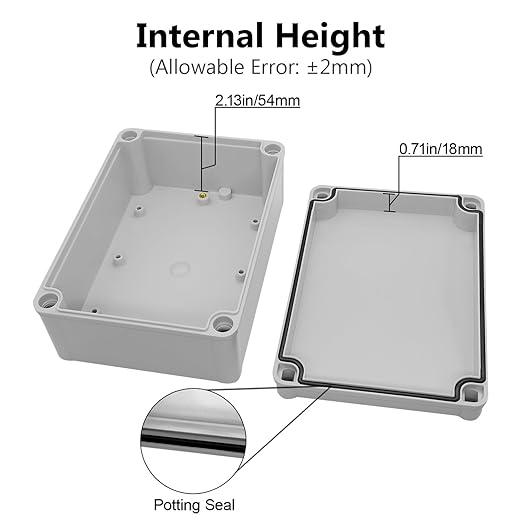 LeMotech Junction Box IP67 Waterproof Dustproof ABS Plastic Project Box - Image 4