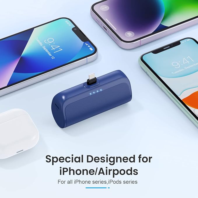Mini Portable Charger for iPhone 5200mAh, 20W PD Fast Charging Power Bank - Image 3