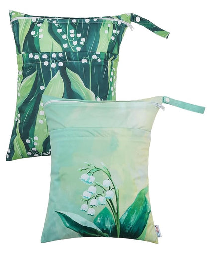 ALVABABY 2pcs Cloth Diaper Wet Dry Bags Waterproof Reusable by ALVABABY