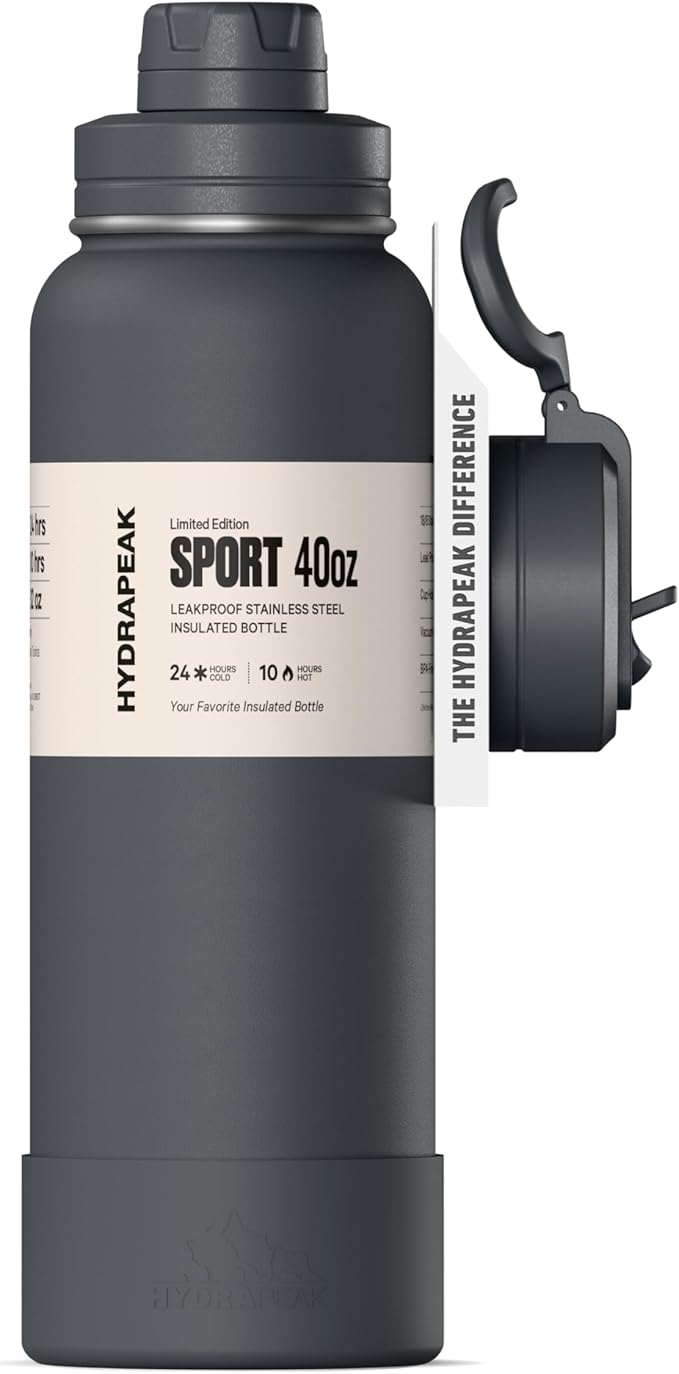 Hydrapeak 40oz Sport Insulated Water Bottle by HYDRAPEAK